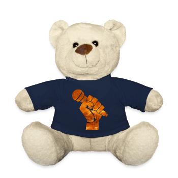 Révolution Microphone Arts Martiaux Idée Cadeau Feu - Nounours - bleu marine - Devant