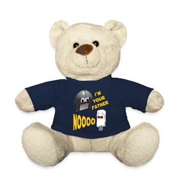 disquette usb père pc ballot connaisseur cadeau drôle - Nounours - bleu marine - Devant
