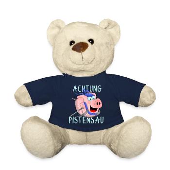 Watch out for the piste - Teddy Bear - french navy - Front
