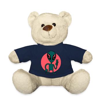 Aliens Außerirdische Existenz Lustiger Spruch Kind - Teddy - French Navy - Vorne