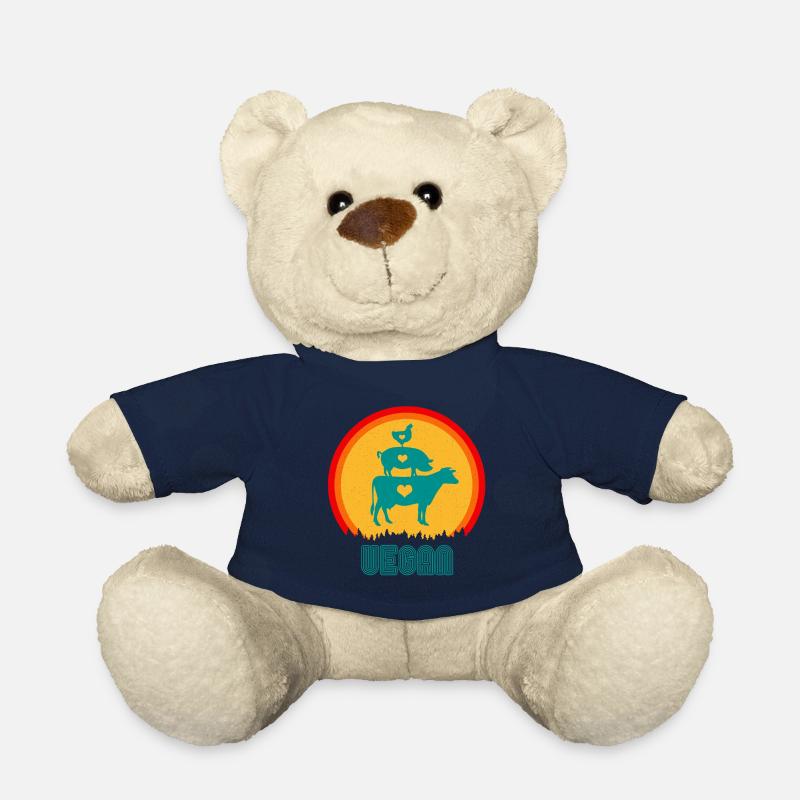 Vegan Veganer Veganerin Oldschool - Teddy - French Navy