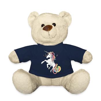 Licorne - unicorn - Nounours - bleu marine - Devant