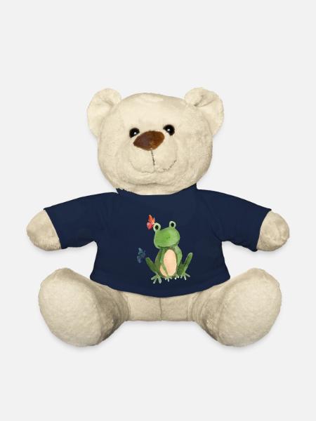The frog and the butterflies - Teddy Bear - french navy