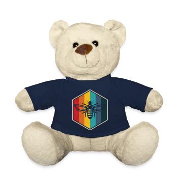 Bienen retro Sechseck Imker - Teddy - French Navy - Vorne