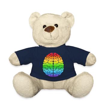 Rainbow Brain - feiern Neurodiversität - Teddy - French Navy - Vorne