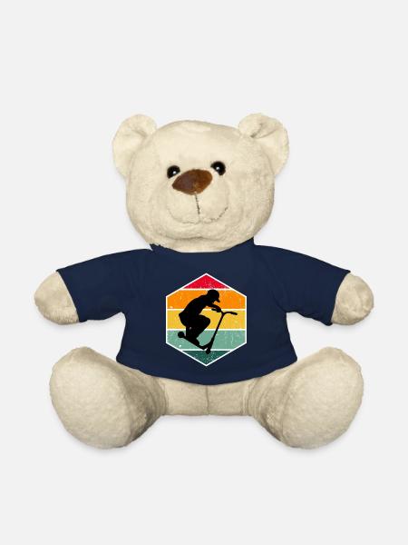Stunt Scooter Kinder Stunt Roller Tretroller Scoot - Teddy - French Navy
