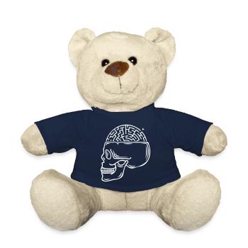 Skull Maze-Brain - Teddy Bear - french navy - Front