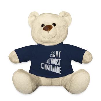 Symboles mon pire cauchemar - Nounours - bleu marine - Devant