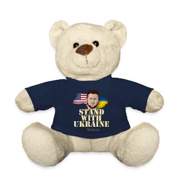 Ukraine USA Stand avec l’Ukraine - Nounours - bleu marine - Devant