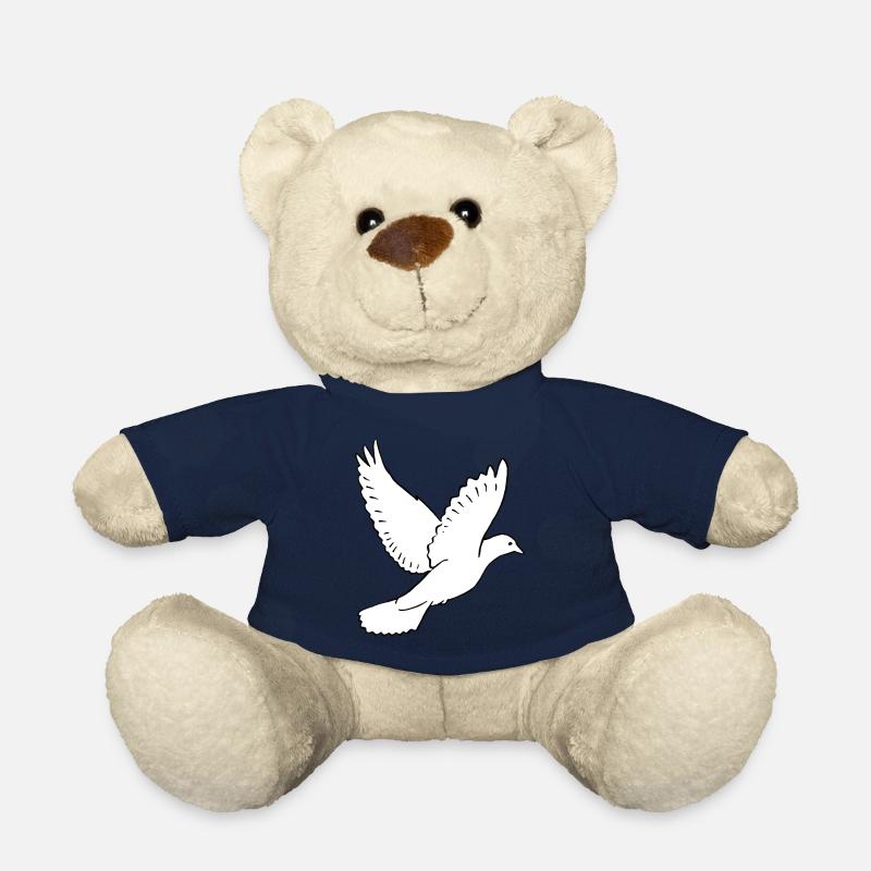 Colombe blanche 2, Colombe de la paix, de la paix, de l’amour - Nounours - bleu marine