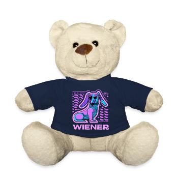 Synthwave Viennese Dog Puppy - Teddy Bear - french navy - Front
