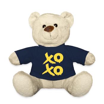 Xoxo Hugs and Kisses en jaune - Nounours - bleu marine - Devant