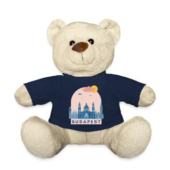 Hungary Budapest Design Europa Europe Gift - Teddy Bear - french navy - Front