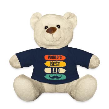 World's best dad original gift father's day - Nounours - bleu marine - Devant