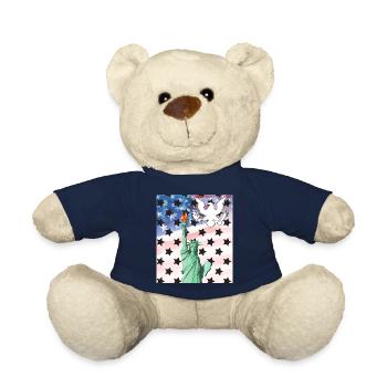 USA, Statue of Liberty - Teddy Bear - french navy - Front