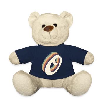 letter O - Teddy Bear - french navy - Front