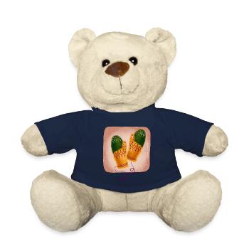 gestrickte Handschuhe - Teddy - French Navy - Vorne