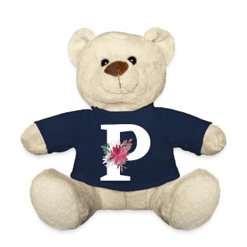 Buchstabe p blumig - Teddy - French Navy - Vorne