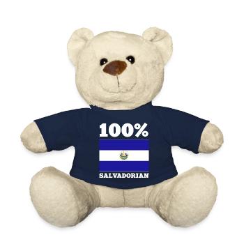 El Salvador flag - Teddy Bear - french navy - Front