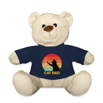 Cat Dad - Cat High Five - Teddy - French Navy - Vorne