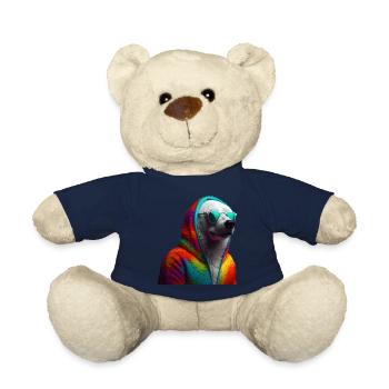 Ours polaire avec lunettes de soleil Ours polaire coloré Cool - Nounours - bleu marine - Devant