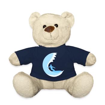 Surfer Surfbrett Runde Blaue Kreis Welle Surfen - Teddy - French Navy - Vorne