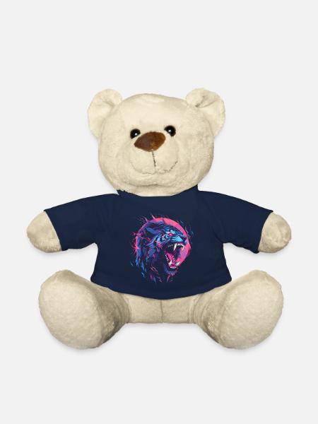 Synthwave Tiger - Teddy Bear - french navy