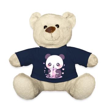 kawaii panda bubble tea boba tea - Teddy - French Navy - Vorne