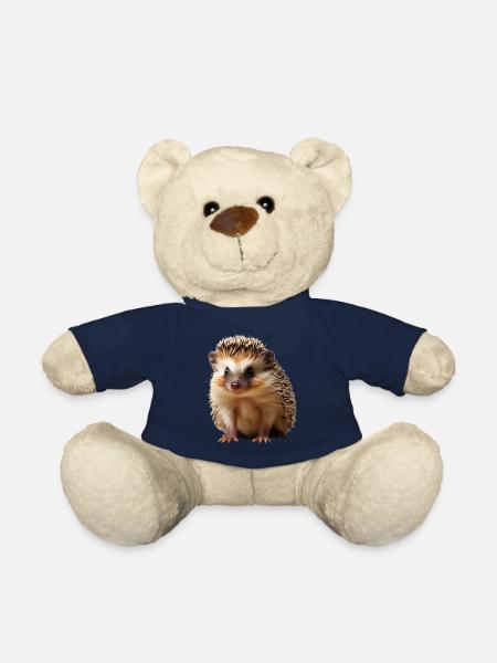 Watch out for hedgehogs in traffic - Teddy Bear - french navy