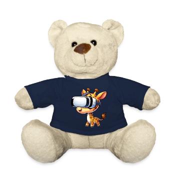Eine Coole Giraffe mit VR Kopfteil - Teddy - French Navy - Vorne