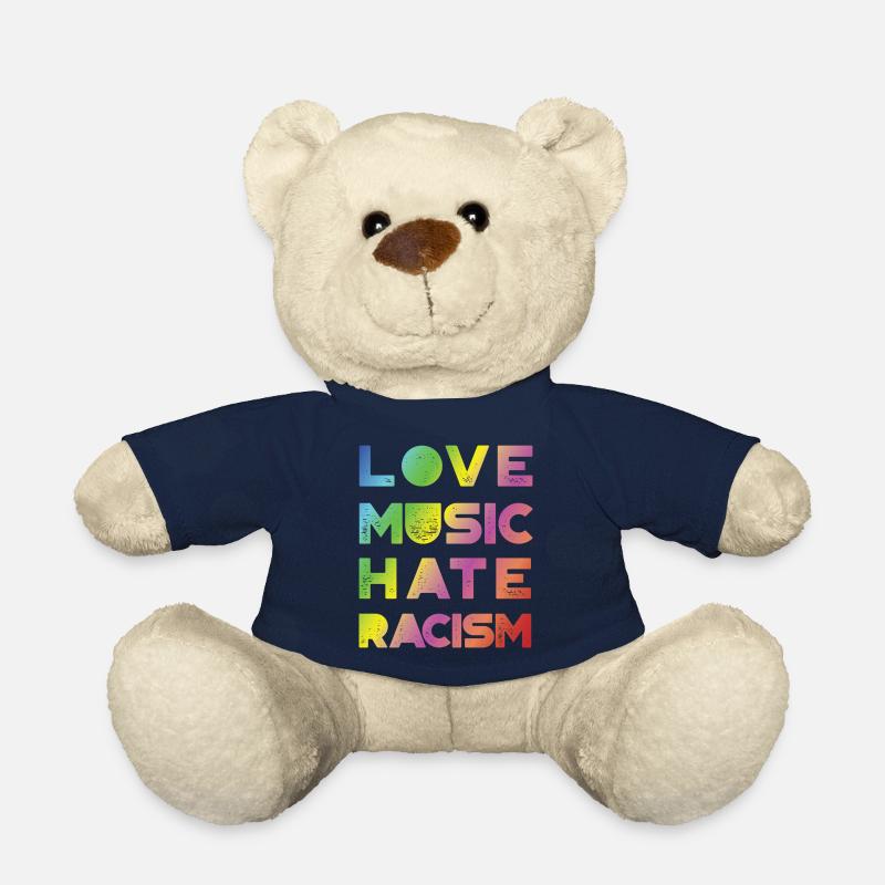 Love Music Hate Rasicm - Rainbow - Teddy - French Navy