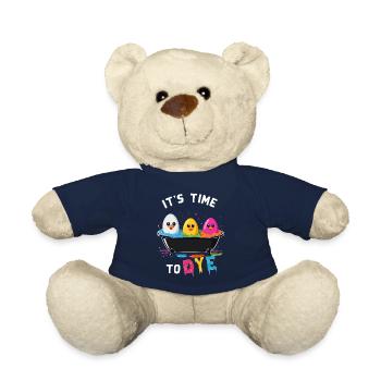 Oeuf Teinture Dire Couleurs Pour Pâques Drôle Coloré - Nounours - bleu marine - Devant