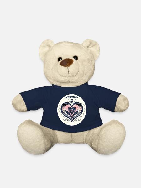 Coeur de l’Art de la gentillesse - Nounours - bleu marine