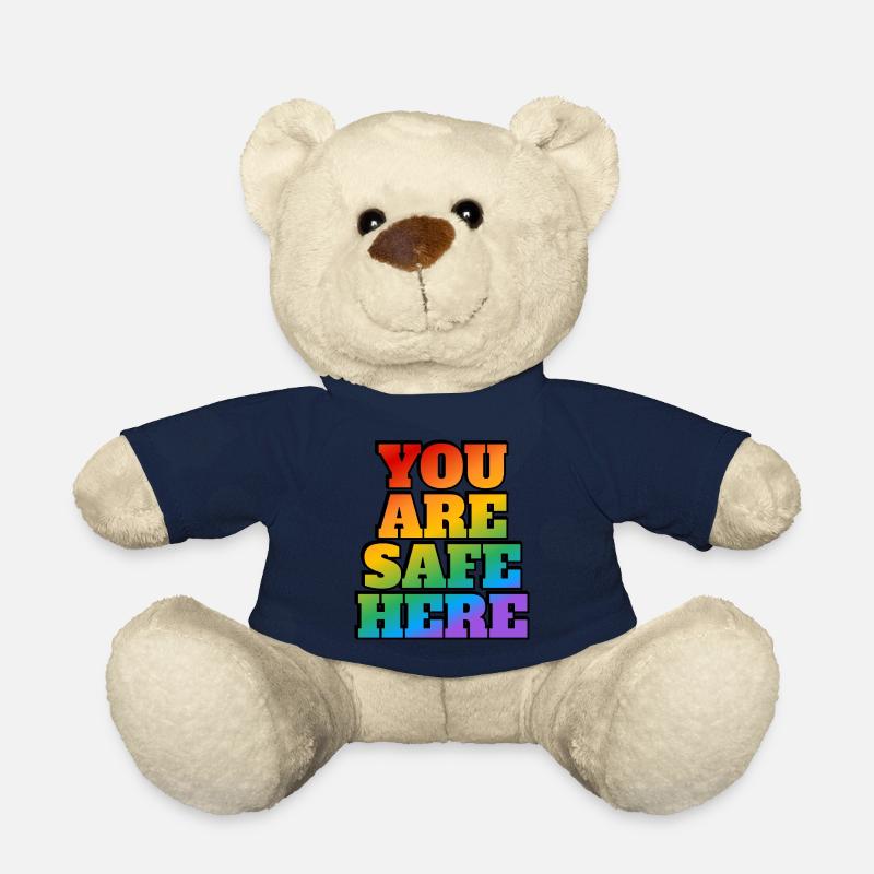 Espace sûr LGBT Vous êtes en sécurité ici - Nounours - bleu marine