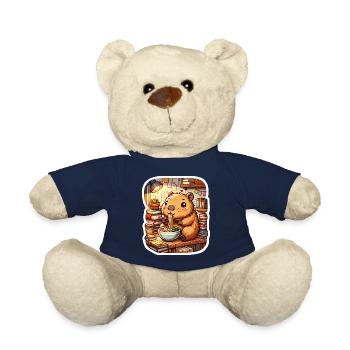 Capybara Ramen Bücher Lese Kawaii Anime - Teddy - French Navy - Vorne