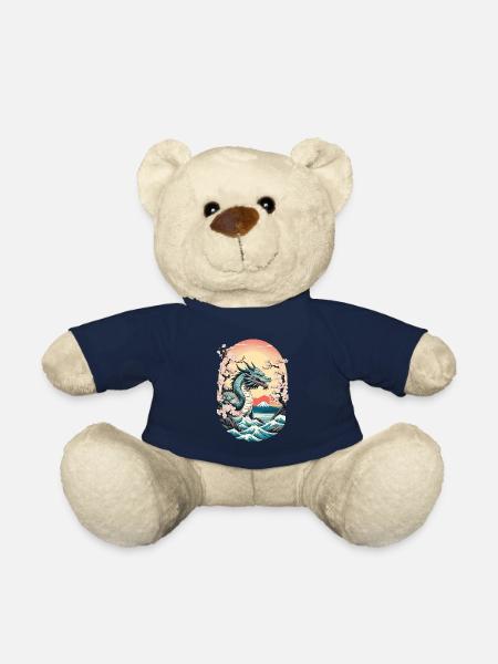 Drachen Anime Vintage Japanische Mythologie Kunst - Teddy - French Navy