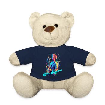 Lustiges Saxophon Design Jazz Musik Liebhaber - Teddy - French Navy - Vorne