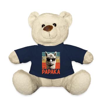 Papaka The Alpaca Dad Perfect Funny Dad - Teddy Bear - french navy - Front