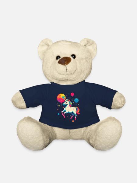Lustige Einhörner Süßes Einhorn Mädchen - Teddy - French Navy