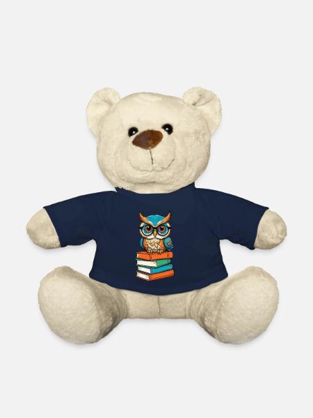 Bücher Eule Lustiger Buch Liebhaber Illustration - Teddy - French Navy