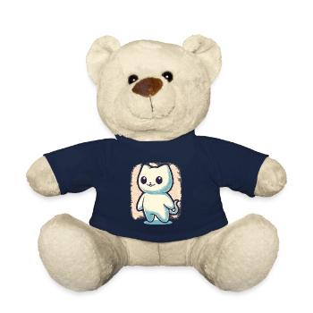 Niedliche Geister Katze Kawaii Geist Haustier - Teddy - French Navy - Vorne