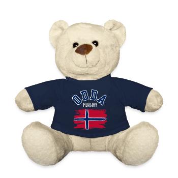 Odda, Norvège - Nounours - bleu marine - Devant