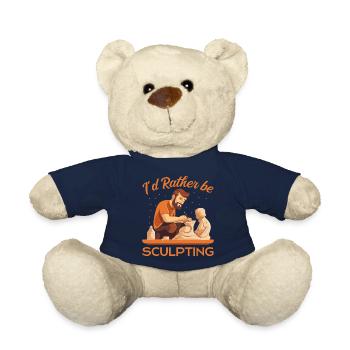 I'd Rather be Sculpting - Artist Sculptor Pottery - Nounours - bleu marine - Devant