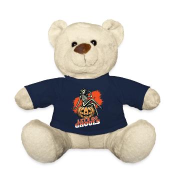 Lets Go Ghouls Drôle Halloween Fille - Nounours - bleu marine - Devant