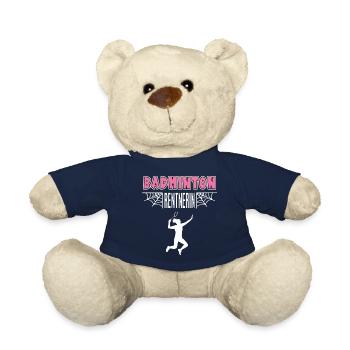 Badminton Rentnerin Rente Ruhestand Badmintonerin - Teddy - French Navy - Vorne