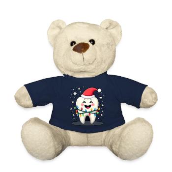 Zähne Weihnachten Zahnarzt Geschenk - Teddy - French Navy - Vorne
