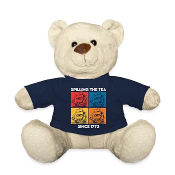 Spilling tea since 1773 – Humorous story - Teddy Bear - french navy - Front
