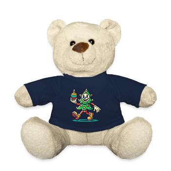 Retro Christmas Tree Cartoon Style - Teddy Bear - french navy - Front