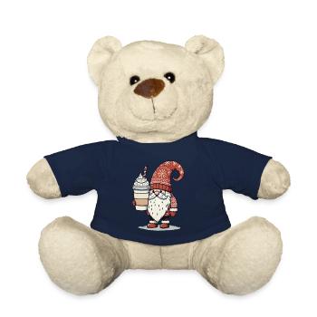 Weihnachtsgnom Mit Kaffee Wichtel - Teddy - French Navy - Vorne