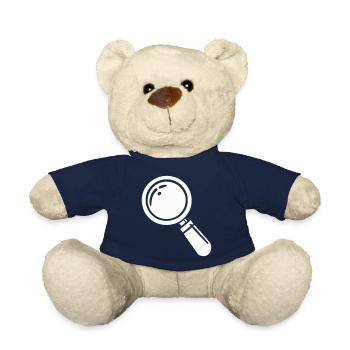 magnifying glass - Teddy Bear - french navy - Front